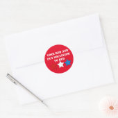 Stemming rood (republikein) ronde sticker (Envelop)
