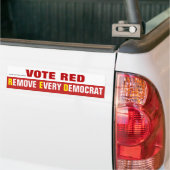 Stemming rood verwijdert elke democratische Bumper Bumpersticker (Op Truck)