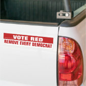 Stemming rood verwijdert elke democratische Bumper Bumpersticker (Op Truck)