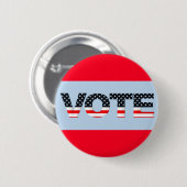 STEMMING Rood, wit, blauw Ronde Button 5,7 Cm (Voorkant /achterkant)