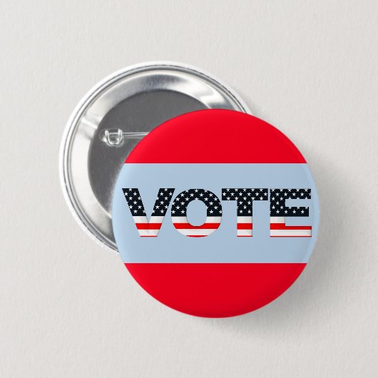 STEMMING Rood, wit, blauw Ronde Button 5,7 Cm (Voorkant /achterkant)