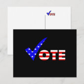 Stemming: rood wit en blauw briefkaart (Voorkant / Achterkant)