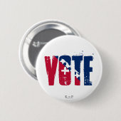 Stemming: rood, wit en blauw Button (Voorkant /achterkant)