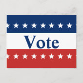 Stemming rood wit en blauw met sterren briefkaart (Voorkant)