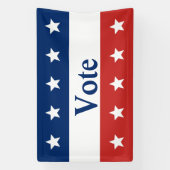 Stemming rood wit en blauw met sterren spandoek (Verticaal)