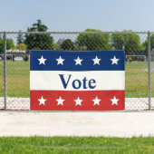 Stemming rood wit en blauw met sterren spandoek (Insitu)