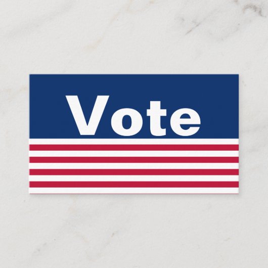 Stemming: rood wit en blauw visitekaartje (Voorkant)