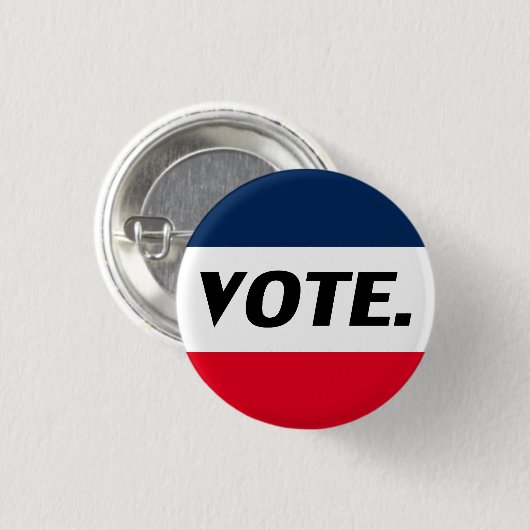 Stemming: rood wit zwart modern ronde button 3,2 cm (Voorkant /achterkant)