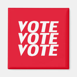 stemming - Rood, witte magneet