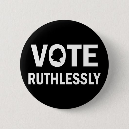 STEMMING RUTHLESSLY Ruth Bader Ginsburg Ronde Button 5,7 Cm (Voorkant)