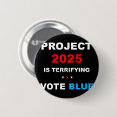 Stemming Save Democracy Stop Project 2025 1 Ronde Button 5,7 Cm (Voorkant /achterkant)