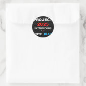Stemming Save Democracy Stop Project 2025 1 Ronde Sticker (Tas)