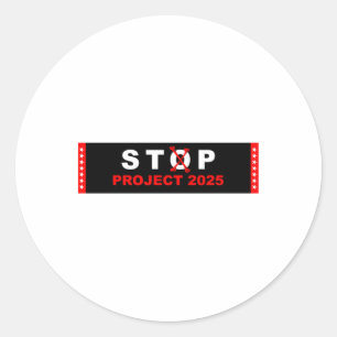 Stemming Save Democracy Stop Project 2025 2 Ronde Sticker