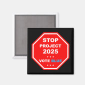 Stemming Save Democracy Stop Project 2025 Magneet (Voorkant / Achterkant)