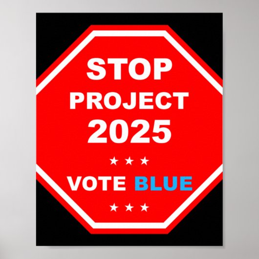 Stemming Save Democracy Stop Project 2025 Poster (Voorkant)