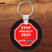 Stemming Save Democracy Stop Project 2025 Sleutelhanger (Voorkant)
