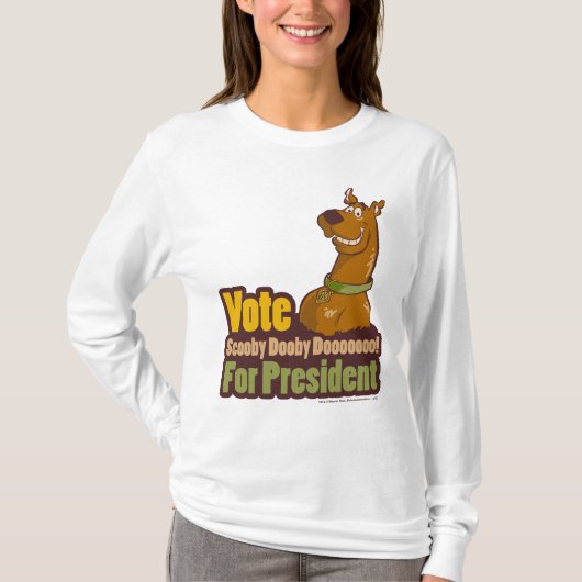 Stemming: scooby Dooby Doo voor President T-shirt (Voorkant)