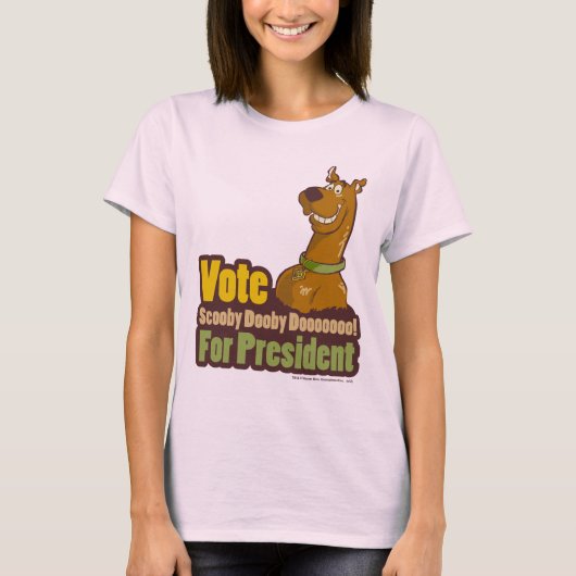 Stemming: scooby Dooby Doo voor President T-shirt (Voorkant)