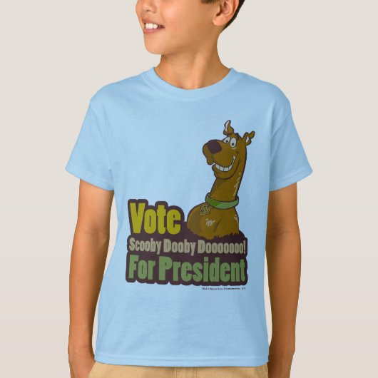 Stemming: scooby Dooby Doo voor President T-shirt (Voorkant)