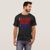 STEMMING Scott Walker voor President T-shirt (Voorkant volledig)