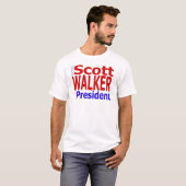 STEMMING Scott Walker voor President T-shirt (Voorkant volledig)