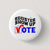 Stemming Show registreren Ronde Button 3,2 Cm (Voorkant)