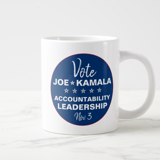 Stemming: Sjabloon van Joe Biden Kamala Harris 202 Grote Koffiekop (Rechts)