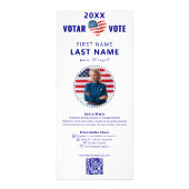 STEMMING Spaans Engels Tweetalig Politiek Reclamekaart (Achterkant)