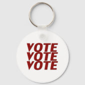 Stemming Stem moderne typografie rood en wit Sleutelhanger (Voorkant)