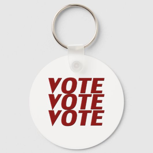 Stemming Stem moderne typografie rood en wit Sleutelhanger (Voorkant)