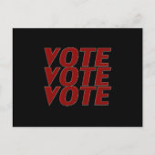 Stemming Stem rood moderne typografie zwart Briefkaart (Voorkant)