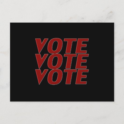 Stemming Stem rood moderne typografie zwart Briefkaart (Voorkant)