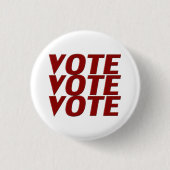 Stemming: stemming over moderne typografie ronde button 3,2 cm (Voorkant)