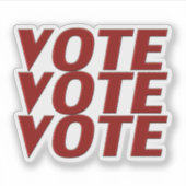 Stemming: stemming over moderne typografie sticker (Voorkant)