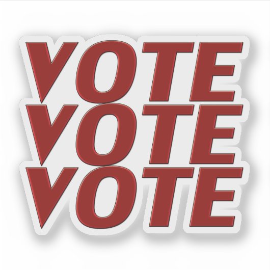 Stemming: stemming over moderne typografie sticker (Voorkant)