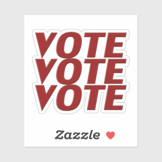 Stemming: stemming over moderne typografie sticker (Vel)