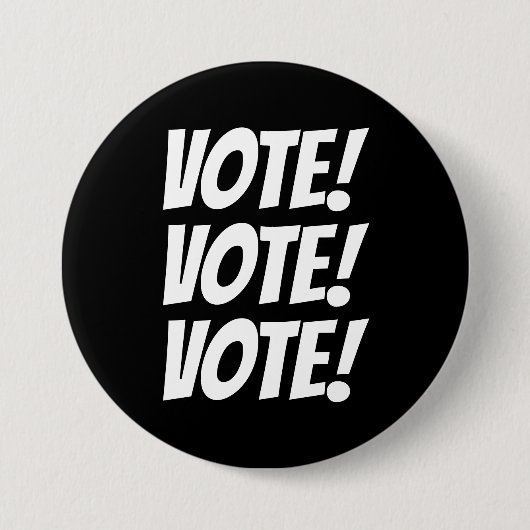 STEMMING! STEMMING! STEMMING! Aangepaste tekst en  Ronde Button 7,6 Cm (Voorkant)