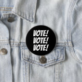 STEMMING! STEMMING! STEMMING! Aangepaste tekst en  Ronde Button 7,6 Cm (In situ)