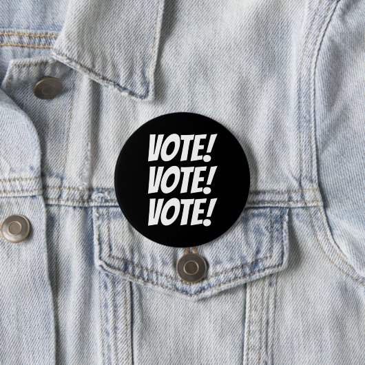 STEMMING! STEMMING! STEMMING! Aangepaste tekst en  Ronde Button 7,6 Cm (In situ)