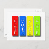 Stemming stemming stemming briefkaart (Voorkant / Achterkant)