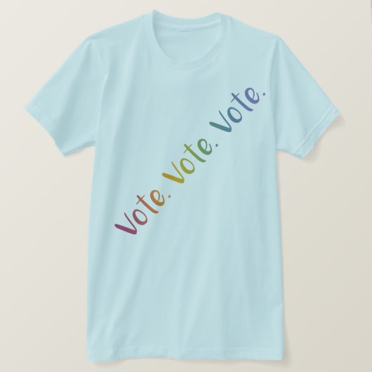 "Stemming. Stemming. Stemming." Diagonale woorden T-shirt (Design voorkant)