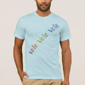 "Stemming. Stemming. Stemming." Diagonale woorden T-shirt (Voorkant)