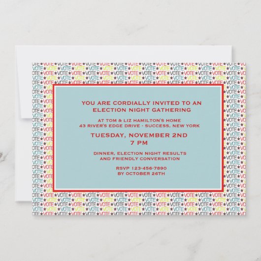 Stemming stemming Verkiezing Uitnodiging (Voorkant)