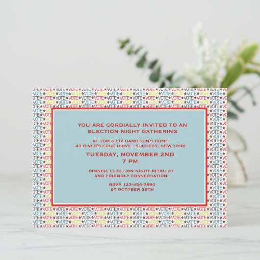 Stemming stemming Verkiezing Uitnodiging (Staand voorkant)