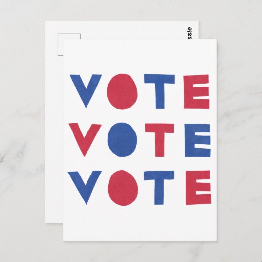 STEMMING STEMMING Verticaal Briefkaart (Voorkant / Achterkant)