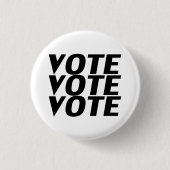 Stemming stemming zwart-wit modern ronde button 3,2 cm (Voorkant)