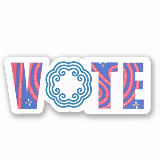 Stemming Sticker - Hmong Design (Voorkant)