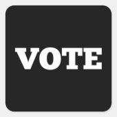 Stemming Sticker op zwarte achtergrond (Voorkant)