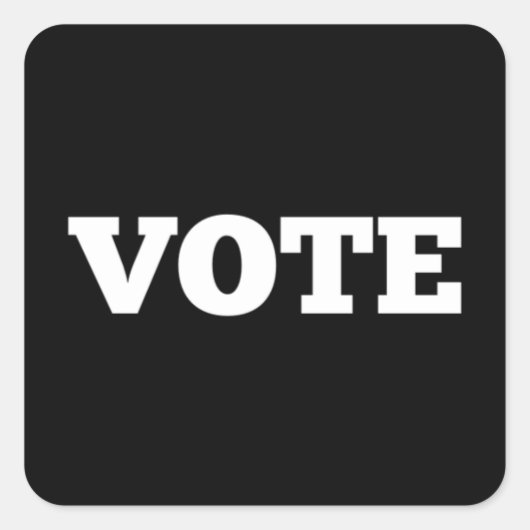 Stemming Sticker op zwarte achtergrond (Voorkant)