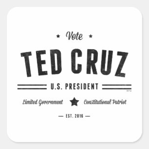Stemming: Ted Cruz 2016 Vierkante Sticker
